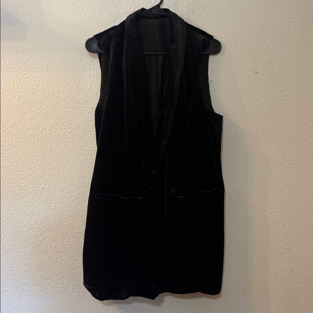 Target Brand Velour Black Sleeveless Vest